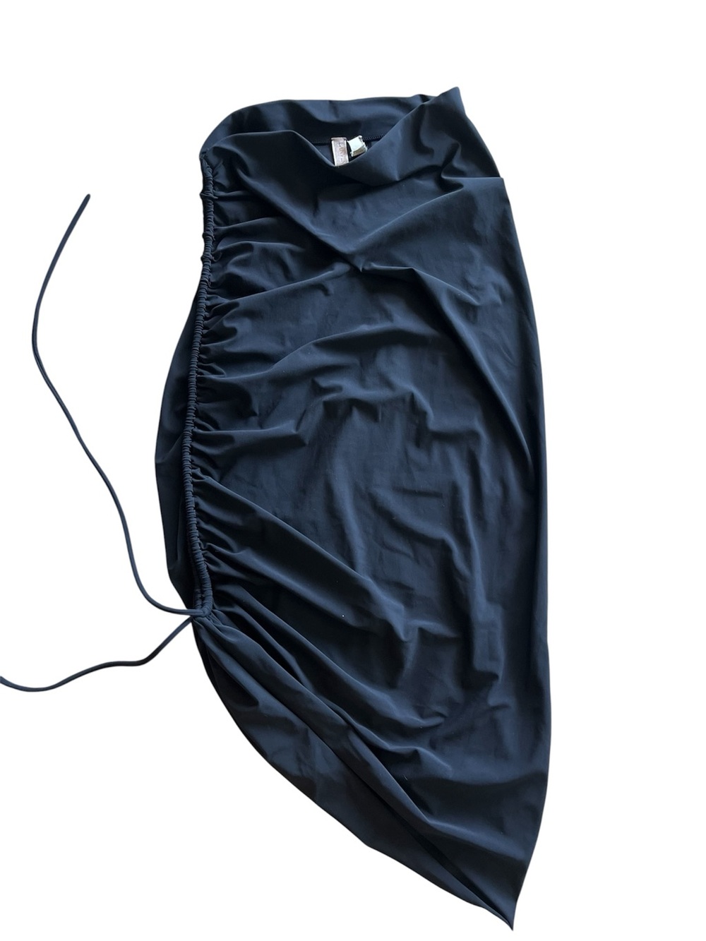 Lanvin Paris Ruched Black Skirt Alber Elbaz Era Made in France size 40